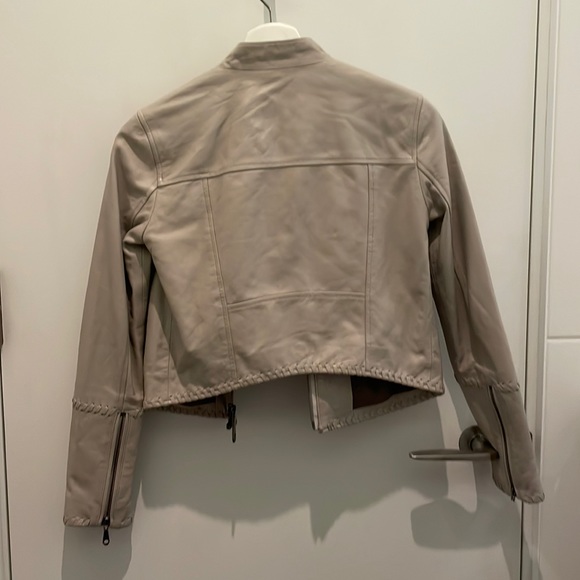 Rebecca Minkoff - Grey Neva Jacket (Stoner Biker Jacket) - Picture 3 of 4
